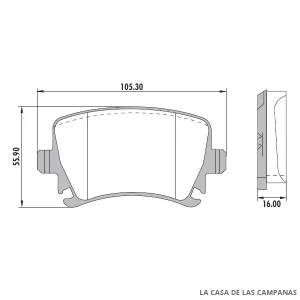PD-1030 PASTILLAS DE FRENO TRASERO