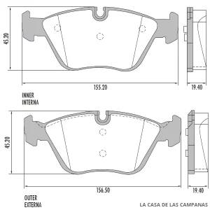 PD-1044 PASTILLAS DE FRENO DELANTERO