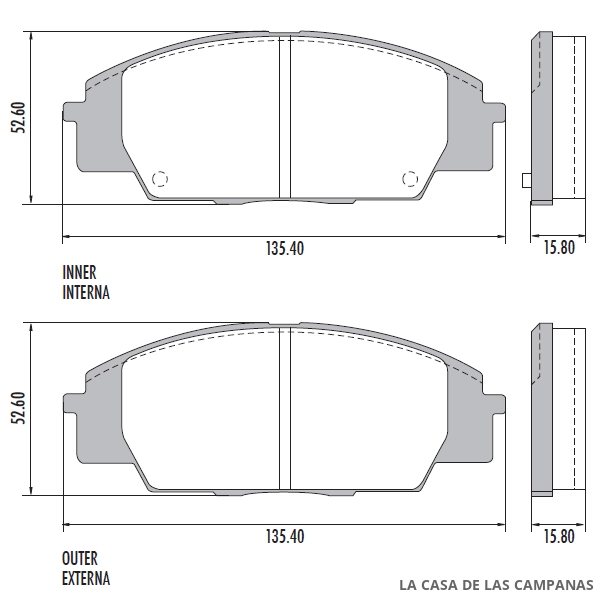 PD-1052 PASTILLAS DE FRENO DELANTERO