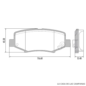 PD-1082 PASTILLAS DE FRENO TRASERO