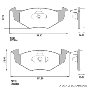 PD-1100 PASTILLAS DE FRENO DELANTERO
