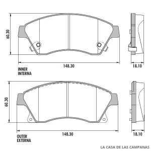 PD-1101 PASTILLAS DE FRENO DELANTERO