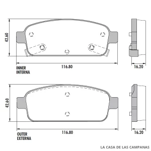 PD-1102 PASTILLAS DE FRENO TRASERO