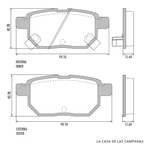 PD-1320 PASTILLAS DE FRENO TRASERO