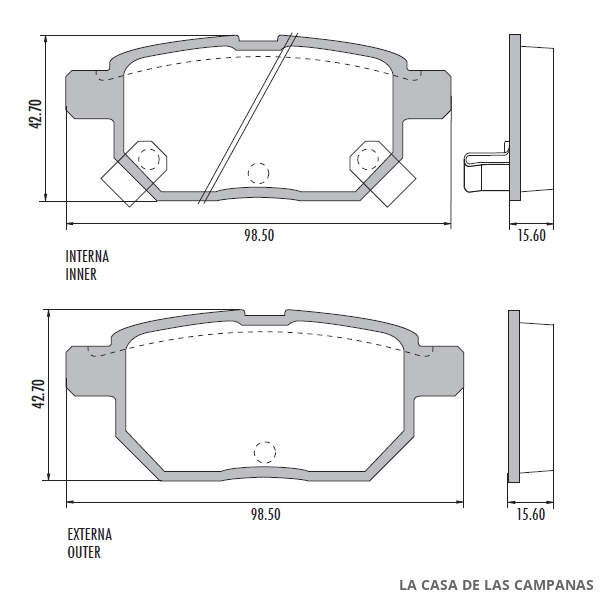 PD-1320 PASTILLAS DE FRENO TRASERO