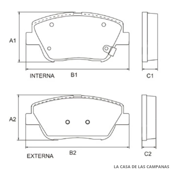 PD-1351 PASTILLAS DE FRENO DELANTERO