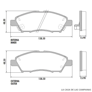 PD-1365 PASTILLAS DE FRENO DELANTERO