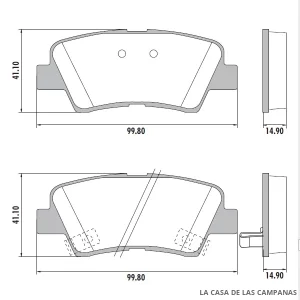 PD-1368 PASTILLAS DE FRENO TRASERO