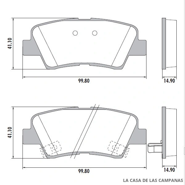 PD-1368 PASTILLAS DE FRENO TRASERO