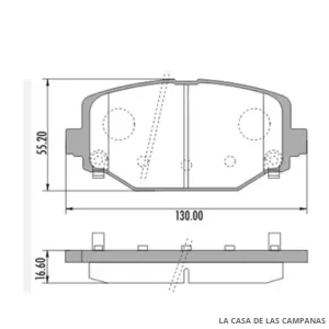 PD-1410 PASTILLAS DE FRENO TRASERO