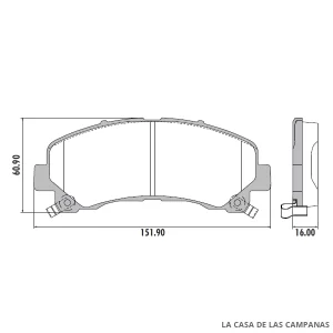 PD-1433 PASTILLAS DE FRENO DELANTERO