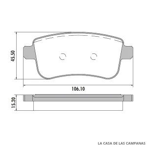 PD-1446 PASTILLAS DE FRENO TRASERO