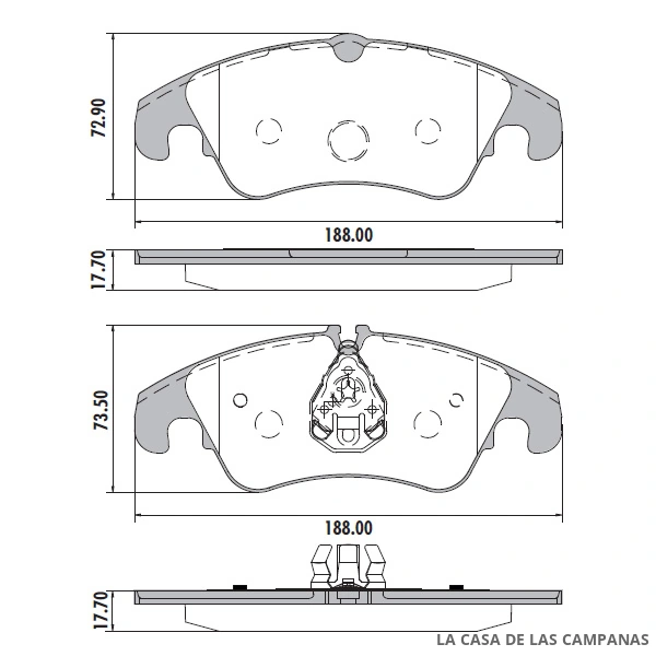 PD-1455 PASTILLAS DE FRENO DELANTERO