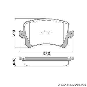 PD-1456 PASTILLAS DE FRENO TRASERO