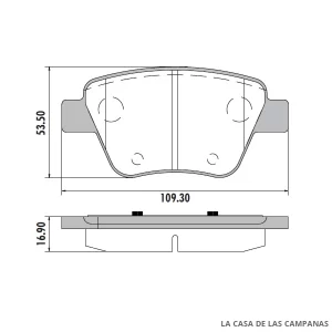 PD-1465 PASTILLAS DE FRENO TRASERO