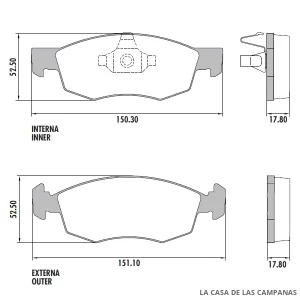 PD-1482 PASTILLAS DE FRENO DELANTERO