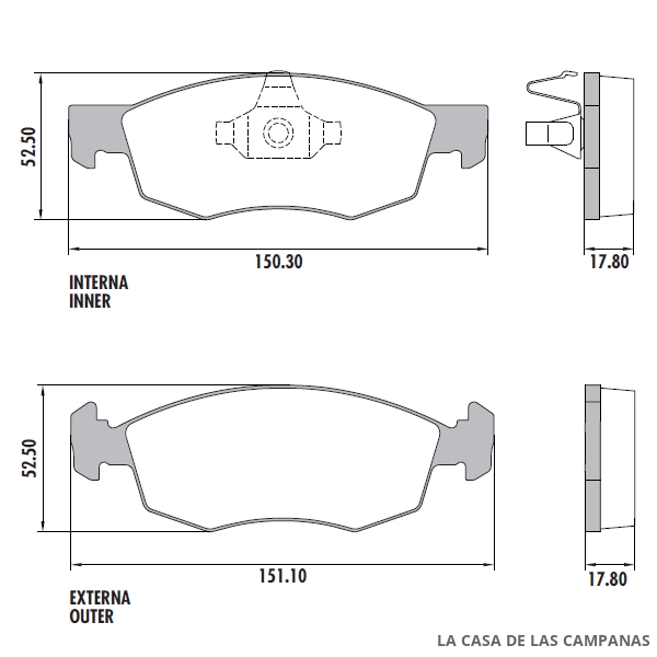 PD-1482 PASTILLAS DE FRENO DELANTERO