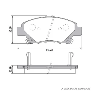PD-1492 PASTILLAS DE FRENO DELANTERO
