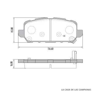 PD-1495 PASTILLAS DE FRENO TRASERO