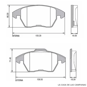 PD-1516 PASTILLAS DE FRENO DELANTERO