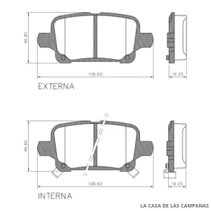 PD-1549 PASTILLAS DE FRENO TRASERO