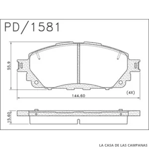 PD-1581 PASTILLAS DE FRENO DELANTERO