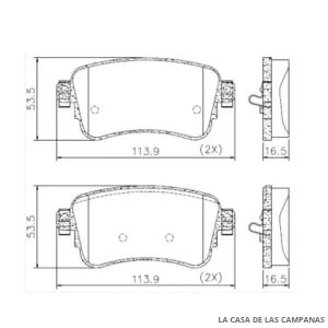 PD-1583 PASTILLAS DE FRENO TRASERO