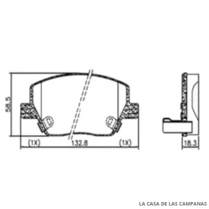 PD-1601 PASTILLAS DE FRENO DELANTERO