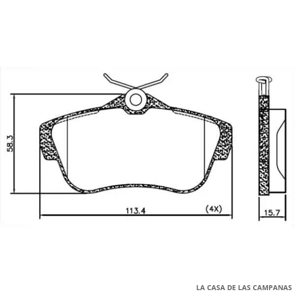PD-1604 PASTILLAS DE FRENO TRASERO