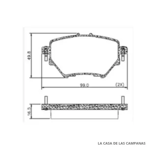 PD-1605 PASTILLAS DE FRENO DELANTERO