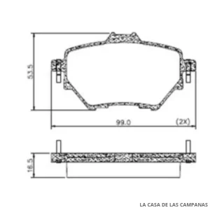 PD-1605 PASTILLAS DE FRENO DELANTERO