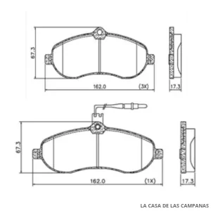 PD-1606-B PASTILLAS DE FRENO DELANTERO