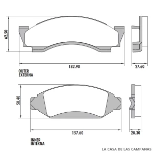 PD-19C PASTILLAS DE FRENO DELANTERO