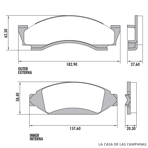PD-19C PASTILLAS DE FRENO DELANTERO