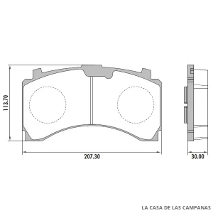 PD-206 PASTILLAS DE FRENO TRASERO