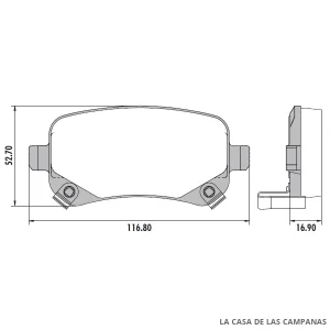 PD-300 PASTILLAS DE FRENO TRASERO