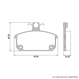 PD-304 PASTILLAS DE FRENO DELANTERO
