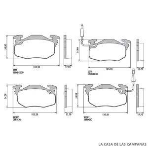 PD-322A PASTILLAS DE FRENO DELANTERO