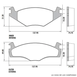 PD-328 PASTILLAS DE FRENO DELANTERO