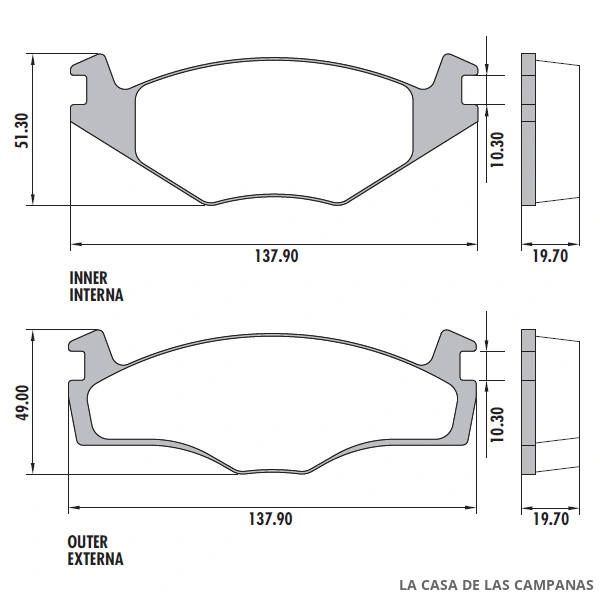 PD-328 PASTILLAS DE FRENO DELANTERO