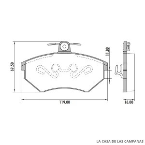 PD-329 PASTILLAS DE FRENO DELANTERO