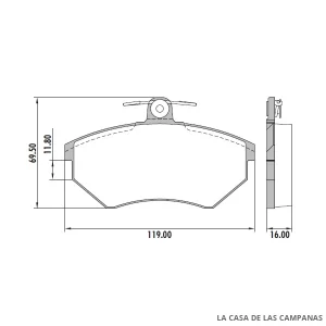 PD-337 PASTILLAS DE FRENO DELANTERO