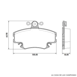 PD-338 PASTILLAS DE FRENO DELANTERO