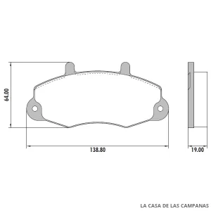 PD-350 PASTILLAS DE FRENO DELANTERO