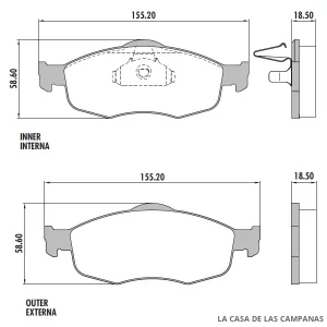 PD-352 PASTILLAS DE FRENO DELANTERO