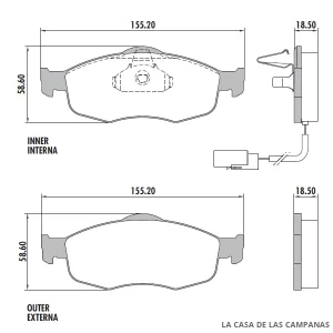 PD-352A PASTILLAS DE FRENO DELANTERO