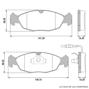 PD-364A PASTILLAS DE FRENO DELANTERO