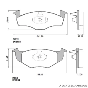 PD-367 PASTILLAS DE FRENO DELANTERO