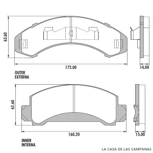 PD-374 PASTILLAS DE FRENO DELANTERO