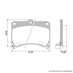 PD-376 PASTILLAS DE FRENO DELANTERO